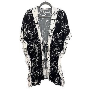 La Blanca Swimsuit Cover Up One Size Kimono Moonlit Floral Beach Pool Resortwear